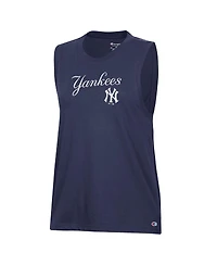 Champion Women's Navy New York Yankees Muscle Tank Top