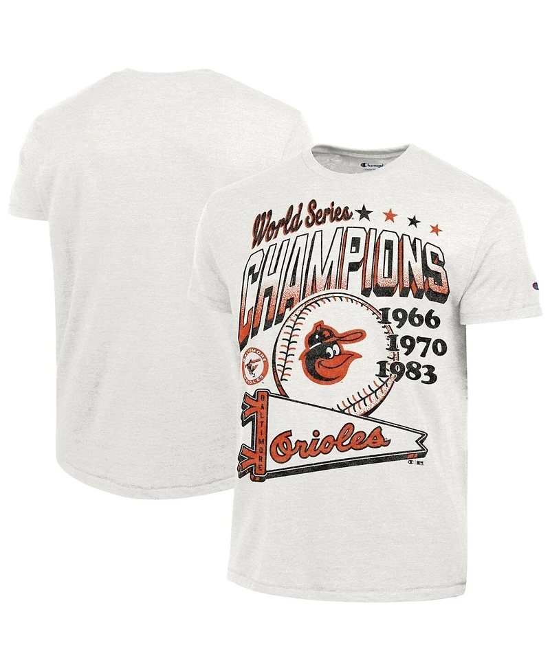 Champion Men's White Baltimore Orioles Winning Tradition Cooperstown Tri-Blend T-Shirt