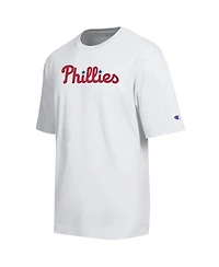 Champion Men's White Philadelphia Phillies All Star Arched Chenille Wordmark T-Shirt