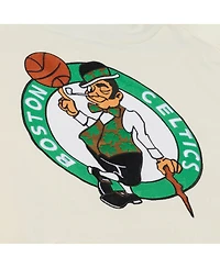 Mitchell & Ness Men's Cream Boston Celtics Hardwood Classics Chainstitch Premium Fleece Hoodie