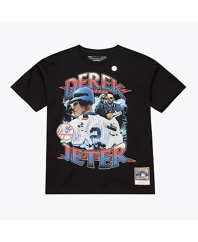 Mitchell & Ness Men's Derek Jeter Black New York Yankees Legendary Collage Player T-Shirt