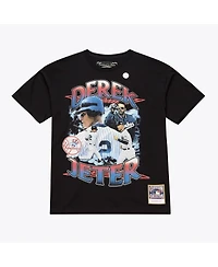 Mitchell & Ness Men's Derek Jeter Black New York Yankees Legendary Collage Player T-Shirt