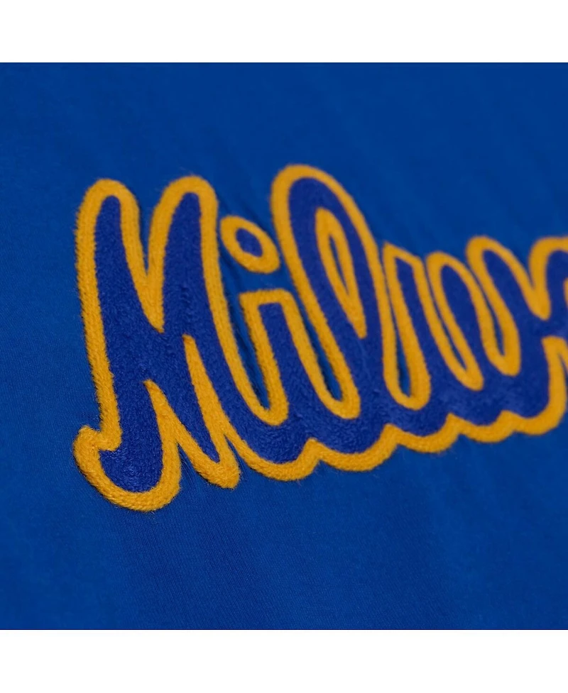 Mitchell & Ness Men's Royal Milwaukee Brewers Wild Pitch Ringer T-Shirt