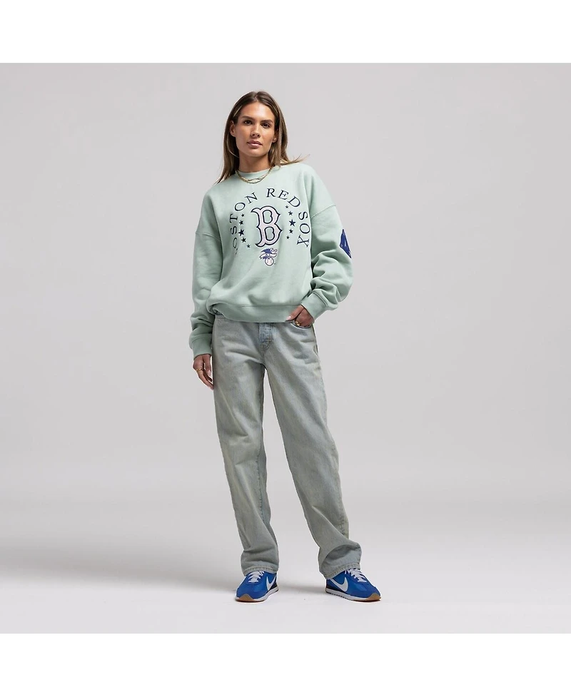Mitchell & Ness Women's Green Boston Red Sox Yacht Rock Sweatshirt