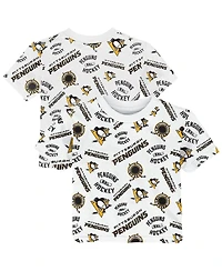 Outerstuff Toddler White Pittsburgh Penguins Run Down All-Over-Print T-Shirt