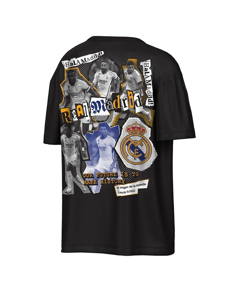 Outerstuff Men's Black Real Madrid Oversized Ransom T-Shirt