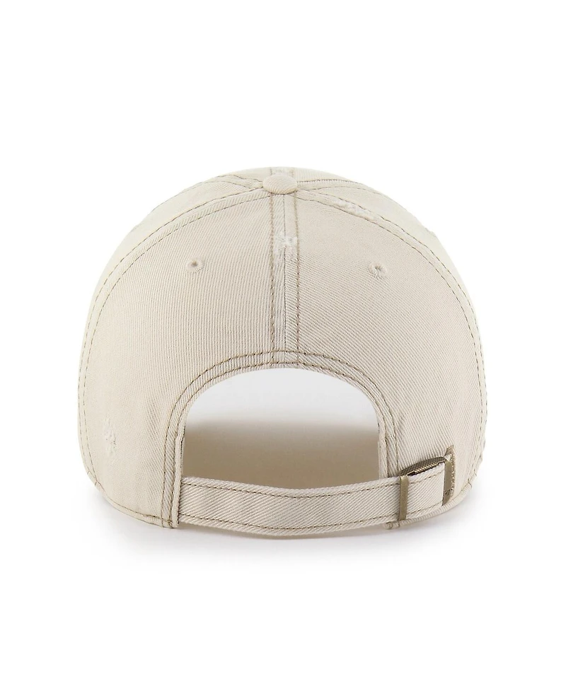 '47 Brand Men's Cream Boston Celtics Weathered Clean Up Adjustable Hat