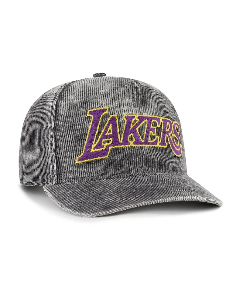 '47 Brand Men's Charcoal Los Angeles Lakers Reclaim Snow Wash Corduroy Adjustable Hitch Hat
