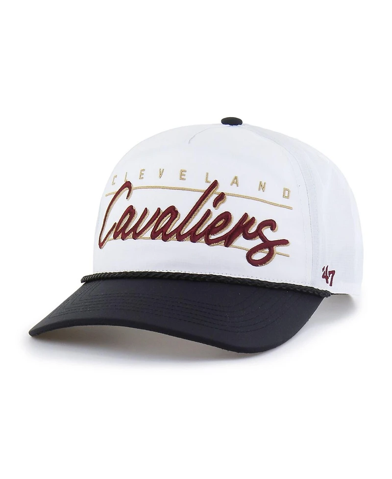 '47 Brand Men's White Cleveland Cavaliers Brrr° Condor Two-Tone Hitch Rope Adjustable Hat