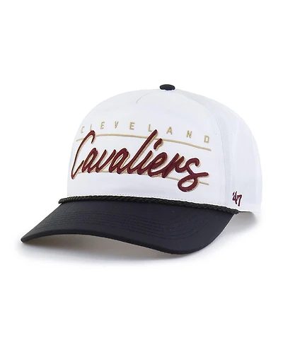 '47 Brand Men's White Cleveland Cavaliers Brrr° Condor Two-Tone Hitch Rope Adjustable Hat