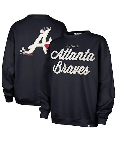 Stoney Clover Lane X '47 Brand Women's Navy Atlanta Braves Oversized Sweatshirt