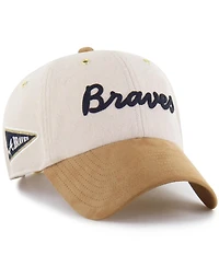 Stoney Clover Lane X '47 Brand Men's Natural/Tan Atlanta Braves Script Charm Clean Up Adjustable Hat