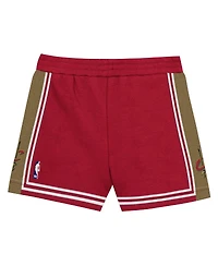 Mitchell & Ness Toddler 2-Piece LeBron James Burgundy Cleveland Cavaliers Play by Place T-Shirt and Shorts Set