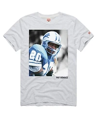 Homage Men's and Women's Barry Sanders Ash Detroit Lions Pay Tri-Blend T-Shirt