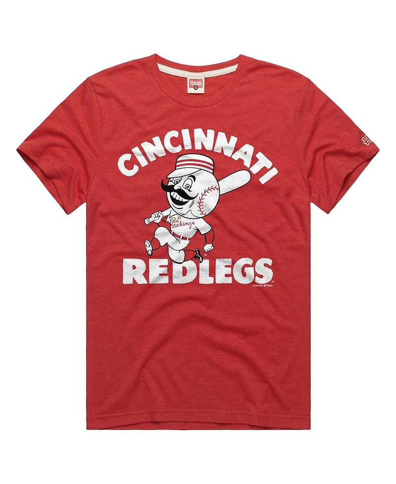 Homage Men's Red Cincinnati Reds Tri-Blend Hyperlocal T-Shirt