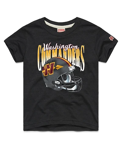 Homage Toddler Charcoal Washington Commanders Gradient Helmet Tri-Blend T-Shirt