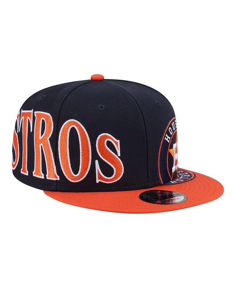 New Era Men's Navy/Orange Houston Astros Stretched Two-Tone 9FIFTY Adjustable Hat