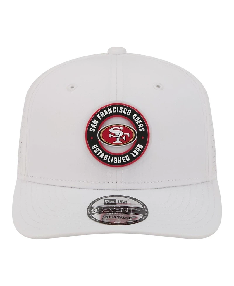 New Era Men's White San Francisco 49ers Coolera 9SEVENTY Adjustable Hat