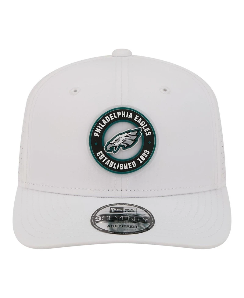New Era Men's White Philadelphia Eagles Coolera 9SEVENTY Adjustable Hat