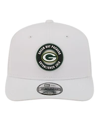 New Era Men's White Green Bay Packers Coolera 9SEVENTY Adjustable Hat