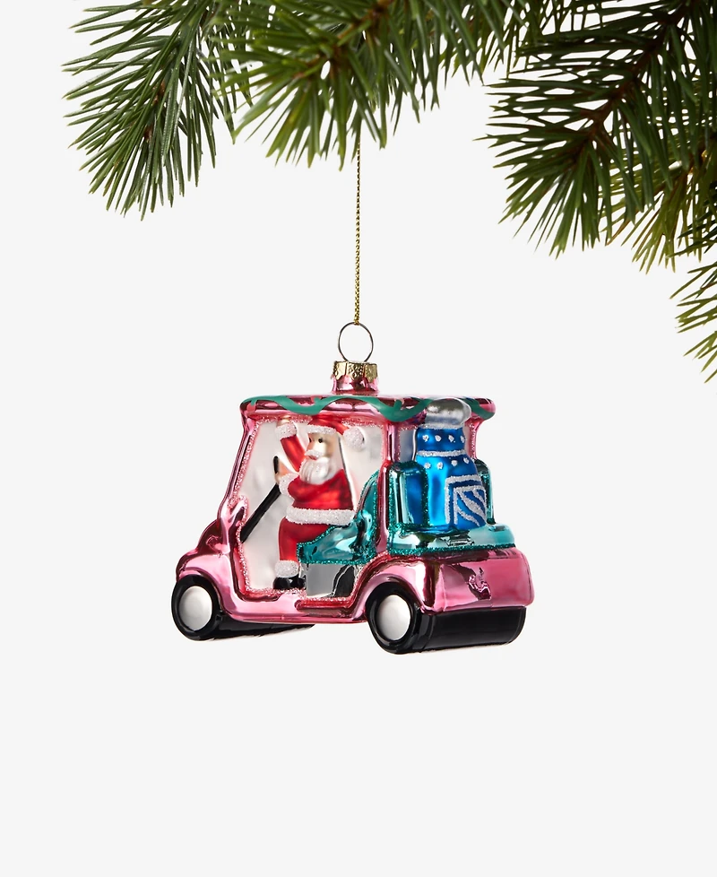 Holiday Lane Eclectic Charms Santa's Golf Cart Ornament, Macy's Exclusive