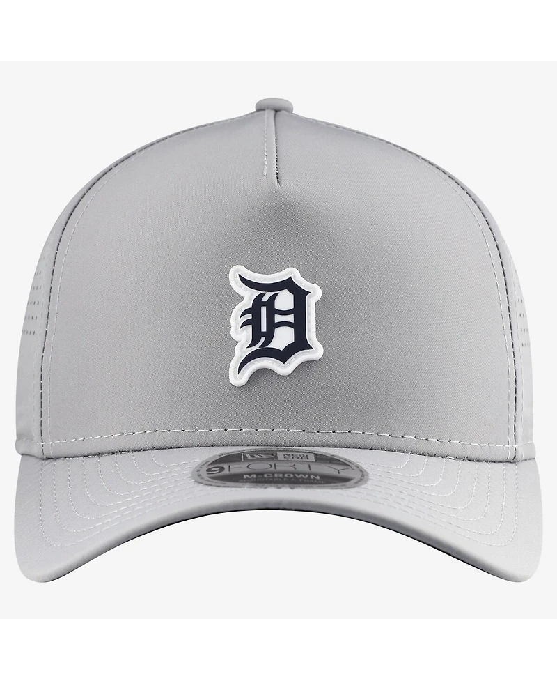 New Era Men's Gray Detroit Tigers Micro Logo 9FORTY M-Crown A-Frame Adjustable Hat