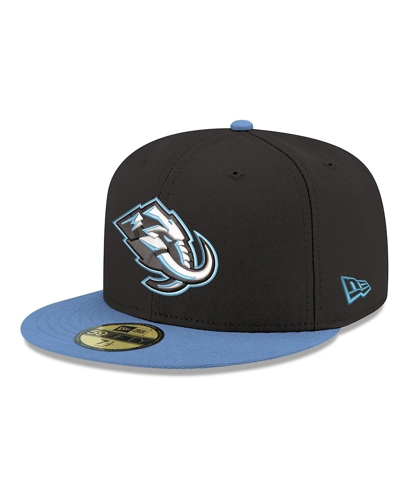 New Era Men's Black Utah Mammoth Core Logo Two-Tone 59FIFTY Fitted Hat