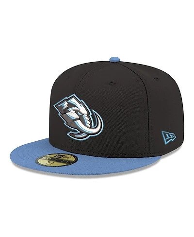 New Era Men's Black Utah Mammoth Core Logo Two-Tone 59FIFTY Fitted Hat