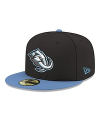 New Era Men's Black Utah Mammoth Core Logo Two-Tone 59FIFTY Fitted Hat