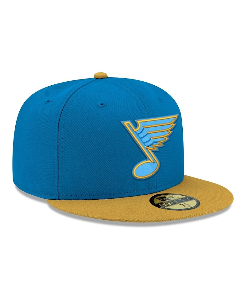 New Era Men's Blue St. Louis Blues Core Logo Two-Tone 59FIFTY Fitted Hat