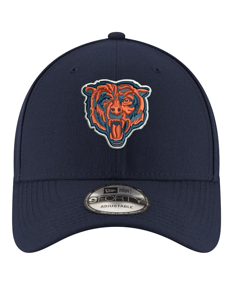 New Era Big Boys and Girls Navy Chicago Bears 9FORTY Adjustable Hat