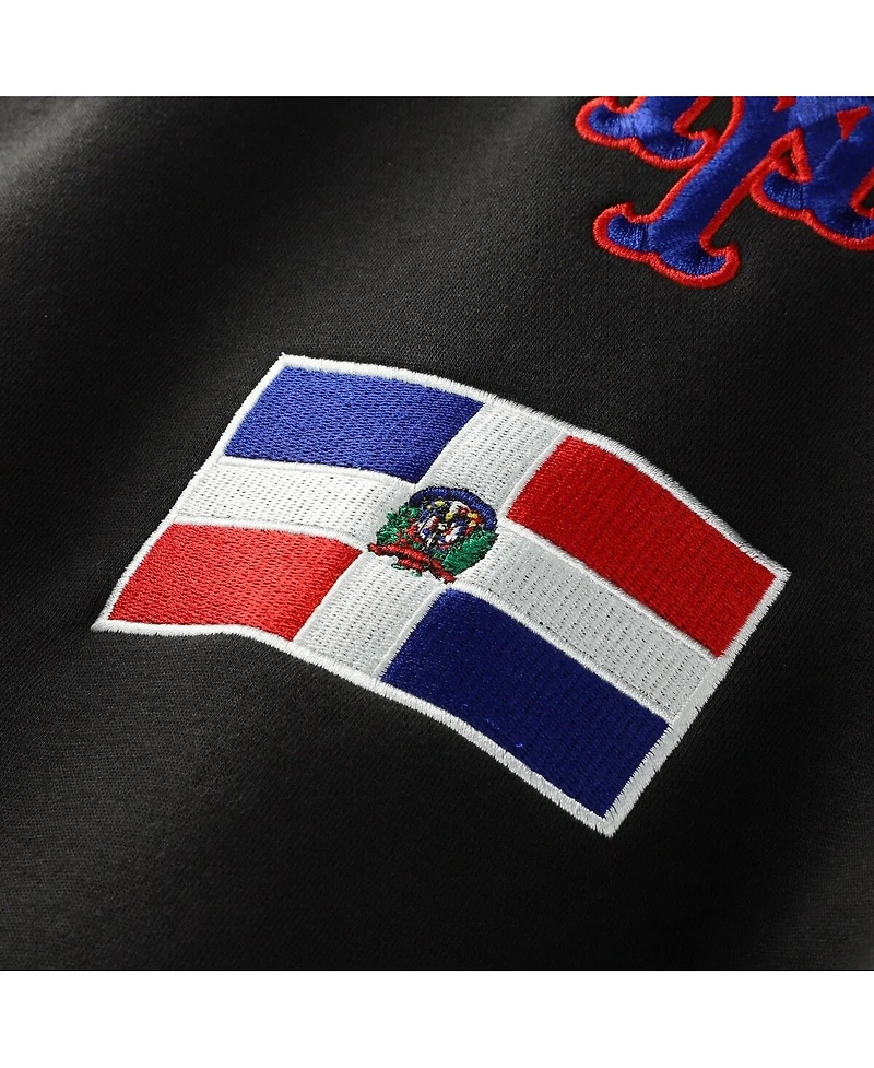 New Era Men's Black York Mets Dominican Republic Country Flag Hoodie