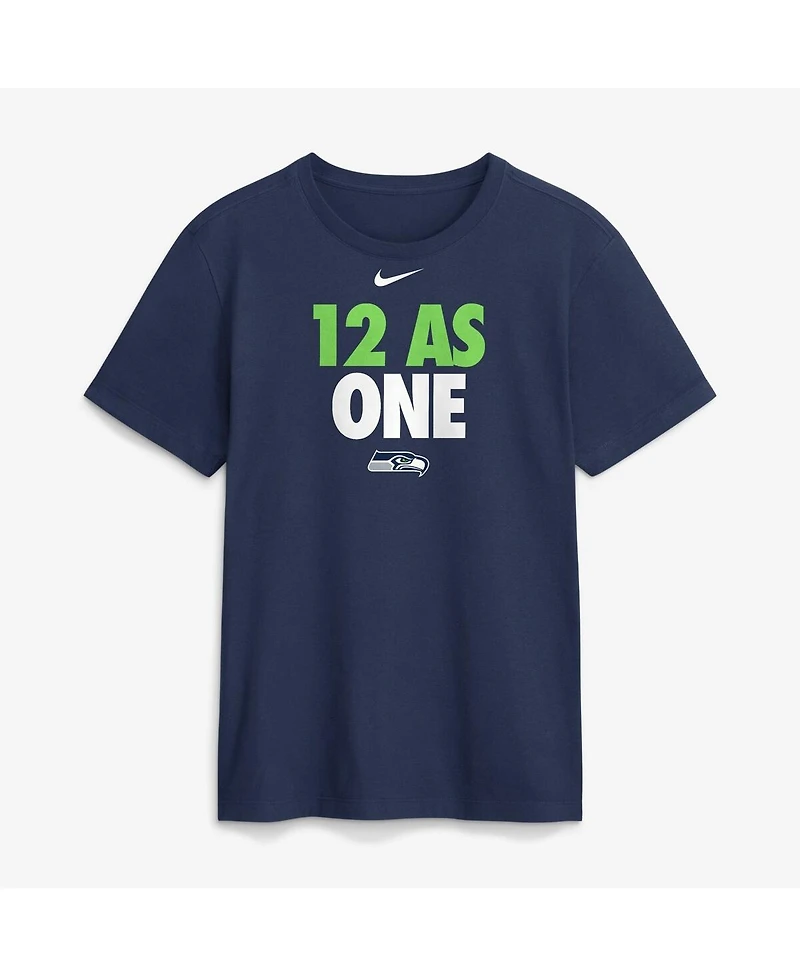 Nike Men's Navy Seattle Seahawks 12 As One T-Shirt