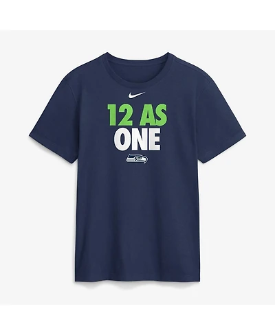 Nike Men's Navy Seattle Seahawks 12 As One T-Shirt