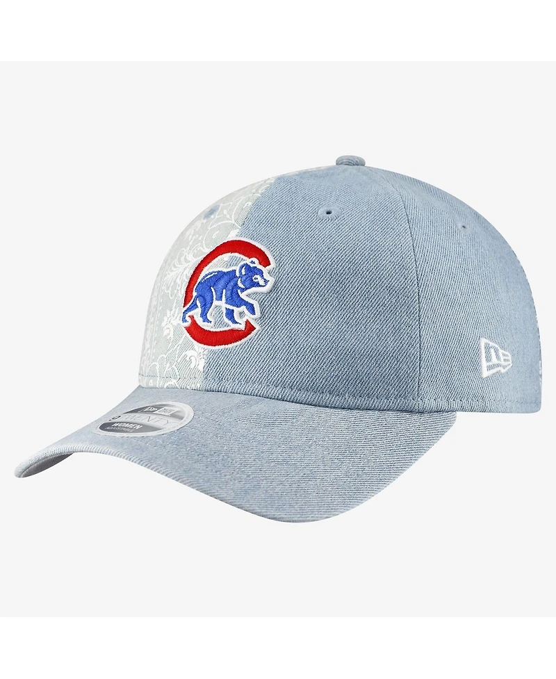 New Era Women's Chicago Cubs Denim Patchwork 9TWENTY Adjustable Hat