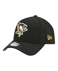 New Era Big Boys and Girls Black Pittsburgh Penguins 9FORTY A-Frame Adjustable Hat