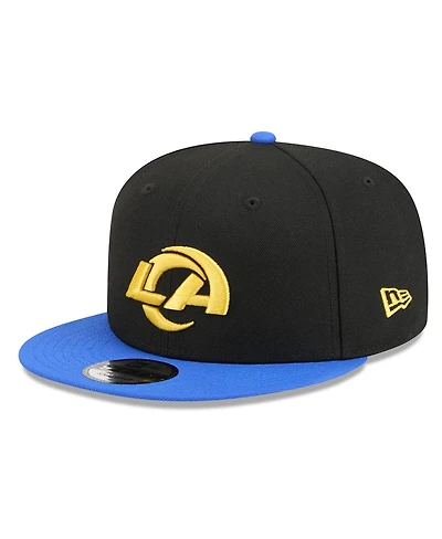 New Era Men's Black/Royal Los Angeles Rams 9FIFTY Snapback Hat