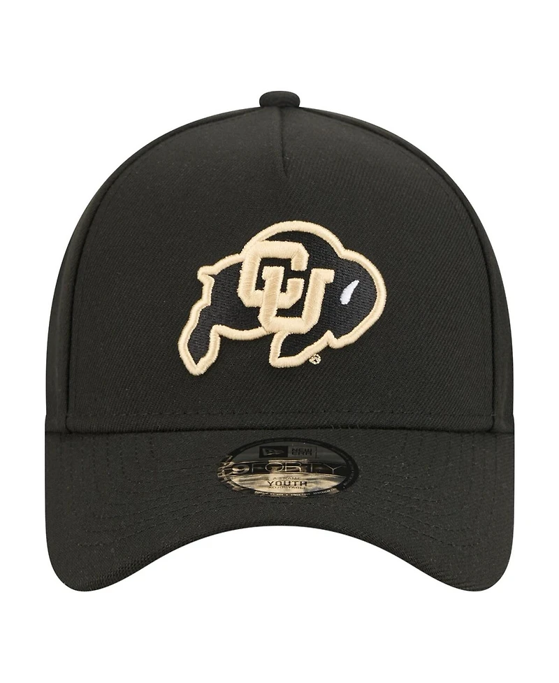 New Era Big Boys and Girls Black Colorado Buffaloes 9FORTY A-Frame Adjustable Hat