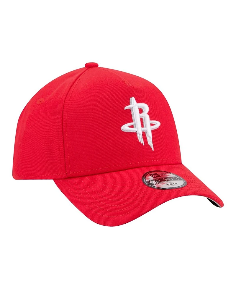 New Era Big Boys and Girls Red Houston Rockets 9FORTY A-Frame Adjustable Hat