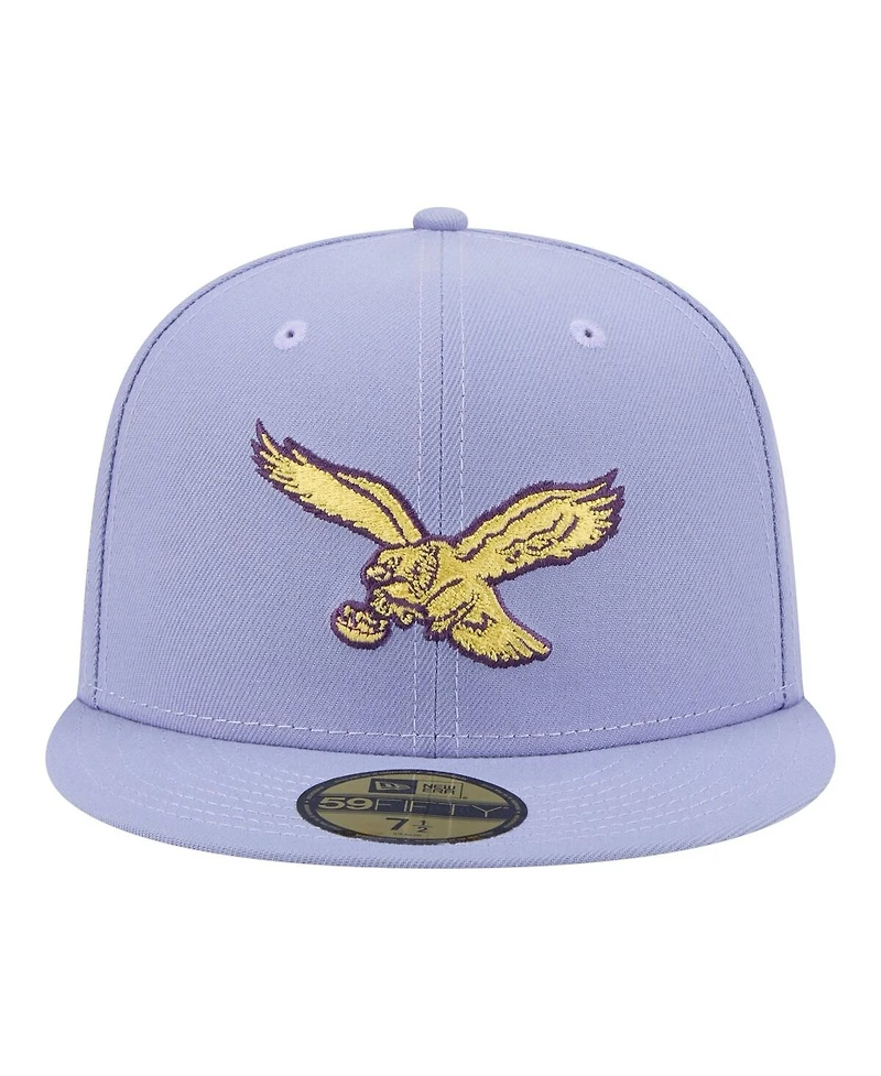 New Era Men's Light Purple Philadelphia Eagles Lavender Bloom 59FIFTY Fitted Hat