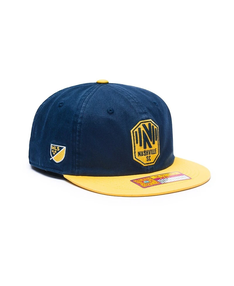 Fan Ink Men's and Women's Navy/Yellow Nashville Sc Swingman Snapback Hat