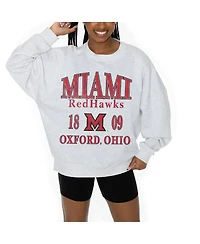 Gameday Couture Women's Ash Miami University RedHawks Premium Fleece Pullover Sweatshirt