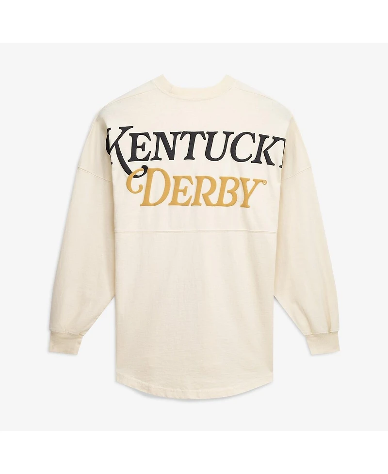 Spirit Jersey Men's Cream Kentucky Derby Oversized Original Long Sleeve T-Shirt