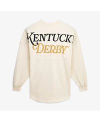 Spirit Jersey Men's Cream Kentucky Derby Oversized Original Long Sleeve T-Shirt