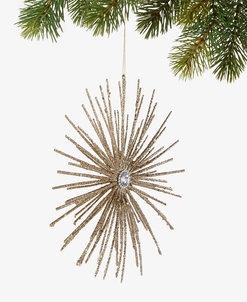 Holiday Lane Gilded Glamour Plastic Starburst Ornament, Macy's Exclusive