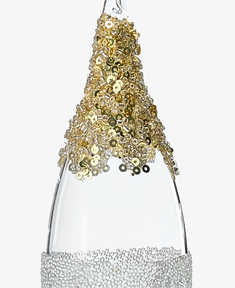 Holiday Lane Gilded Glamour Glass Frosted Finial Ornament, Macy's Exclusive