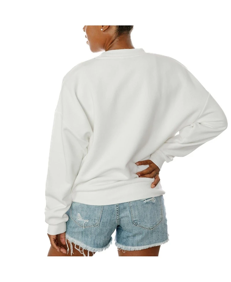 Gameday Couture Women's White Mississippi State Bulldogs Freestyle Fleece Pullover Sweatshirt