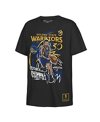 Mitchell & Ness Big Boys and Girls Stephen Curry Black Golden State Warriors Chalked Up Player Name Number T-Shirt