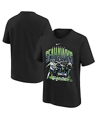 Nike Big Boys and Girls Black Seattle Seahawks 12 As One T-Shirt