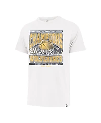 '47 Brand Men's White Michigan Wolverines 2026 Ncaa Basketball National Champions Big & Tall T-Shirt